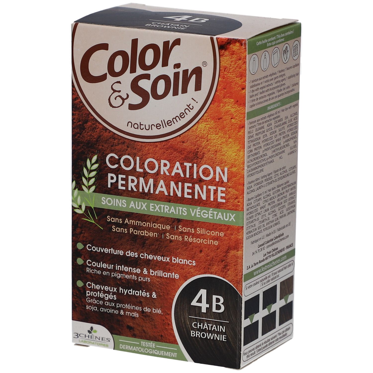 Les 3 Chênes® Farbe & Pflege® 4B Kastanienbraun