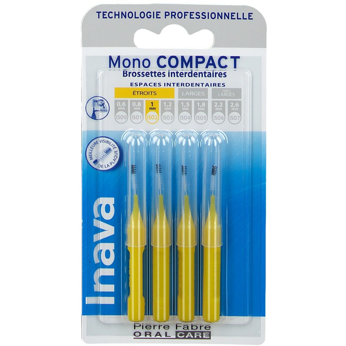 Inava Mono Compact Interdentalbürsten ISO 2 Größe 1 mm