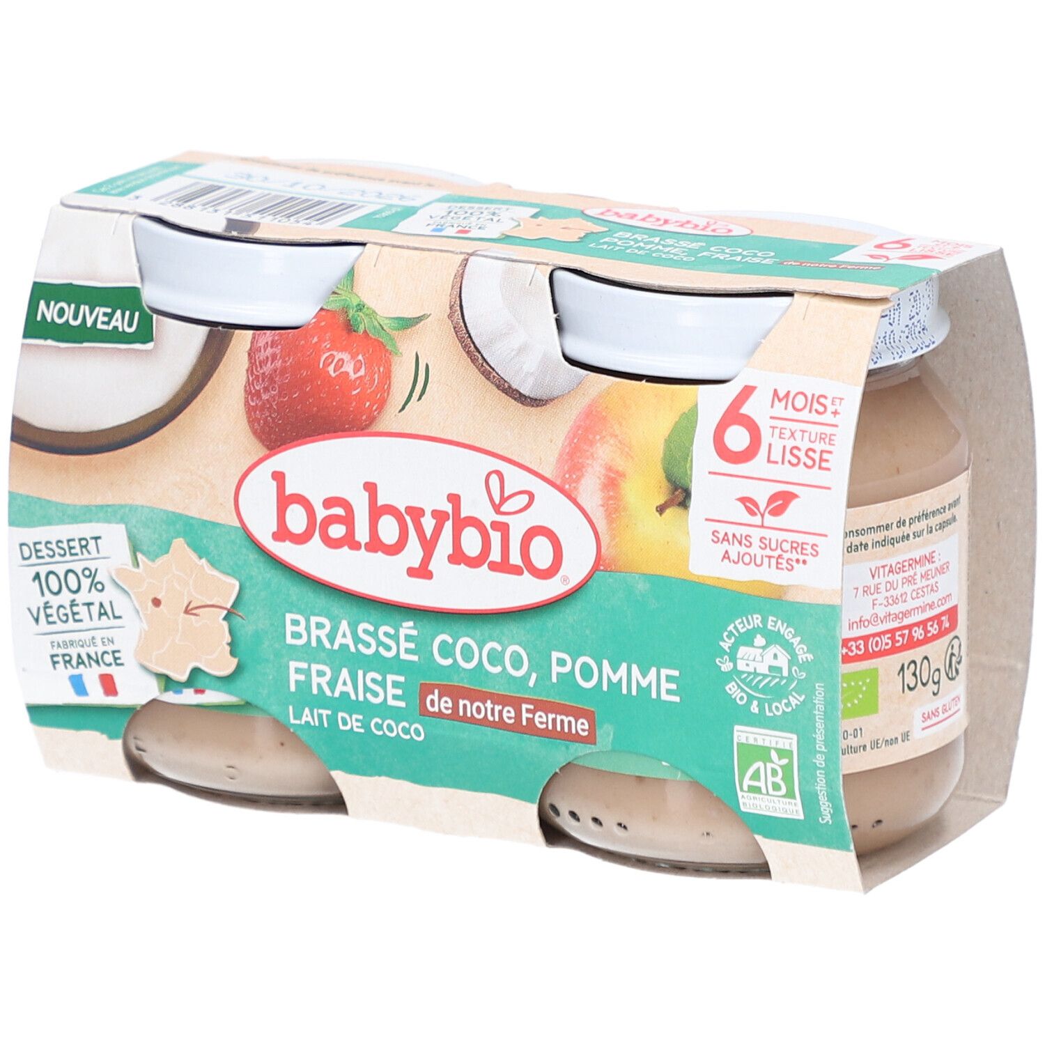 Babybio Brassé Coco Apfel Erdbeere