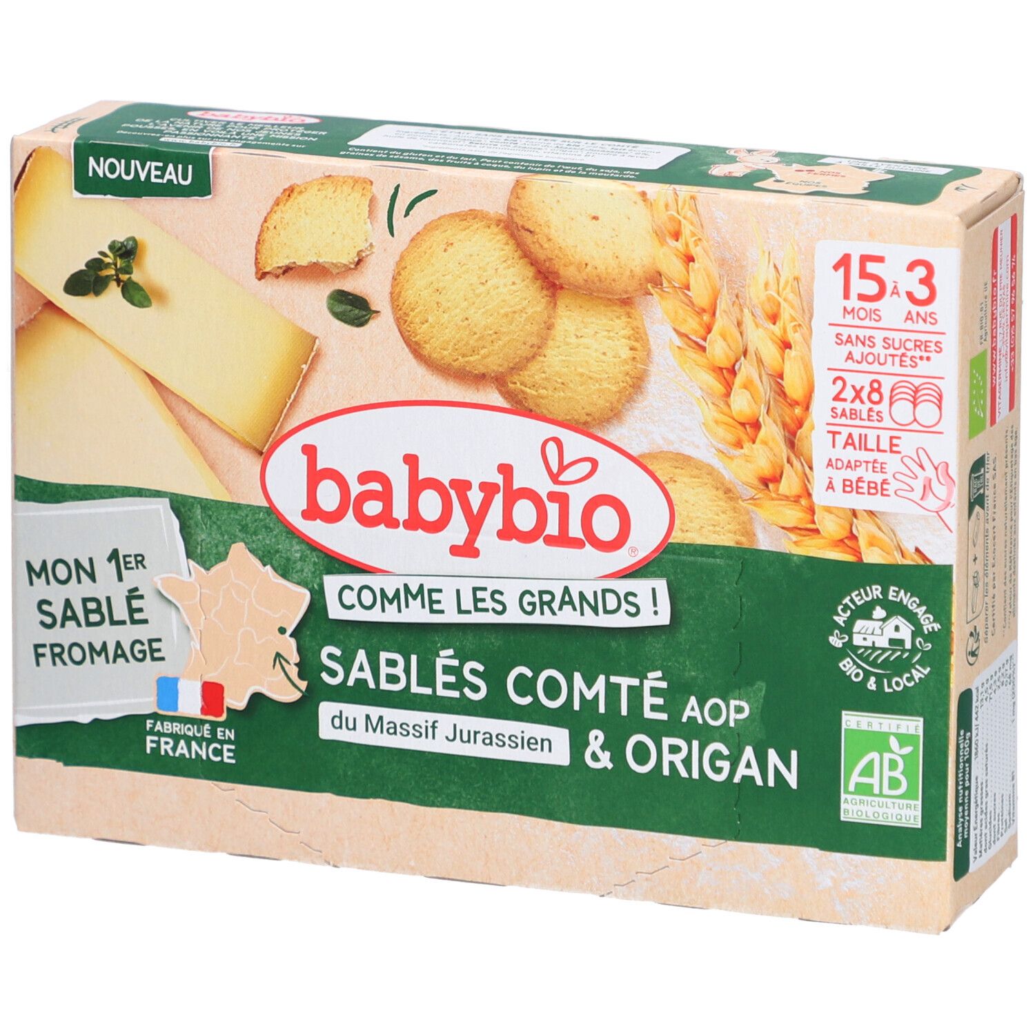 Babybio Sablé Comté AOP & Oregano