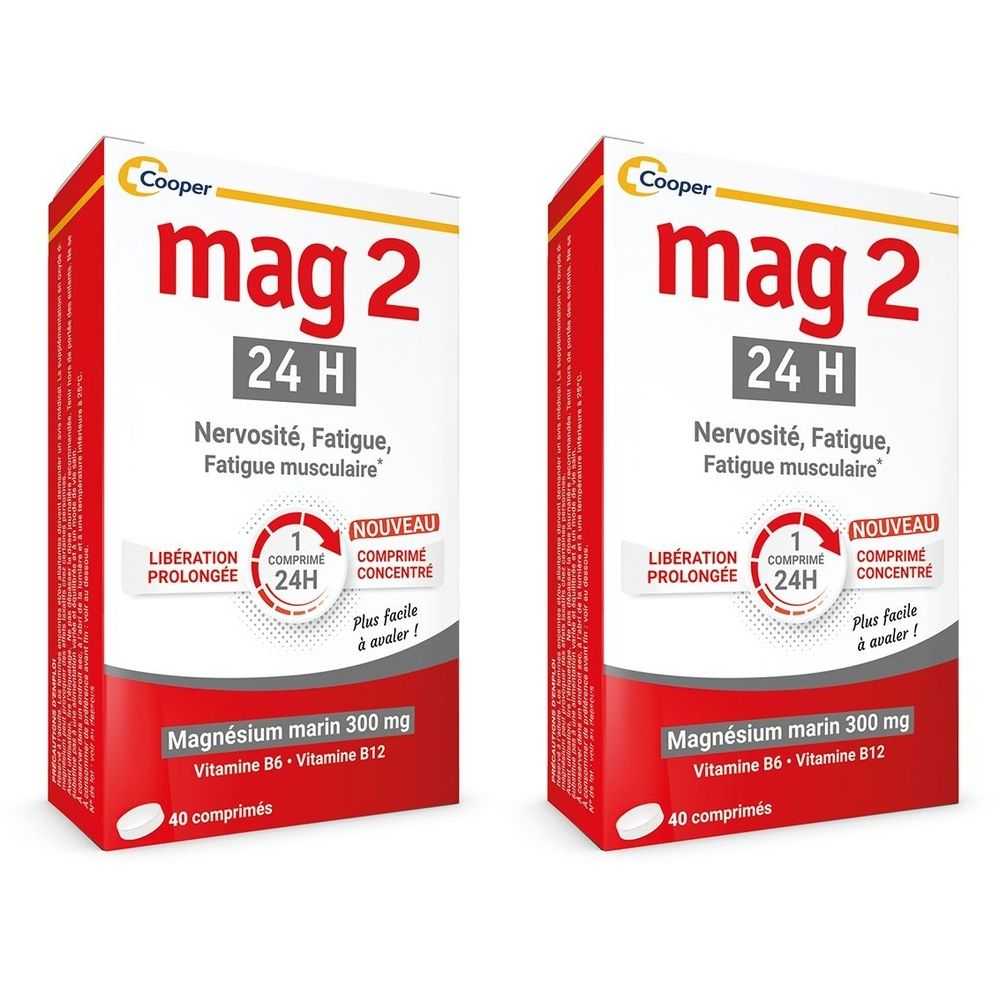 MAG 2 - 24H - Anti-Nervosität und Anti-Müdigkeit - 40 Tabletten