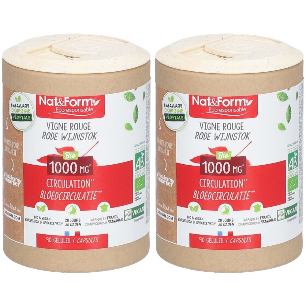 Nat&Form Zirkulation - Rote Weinrebe Hamamelis BIO