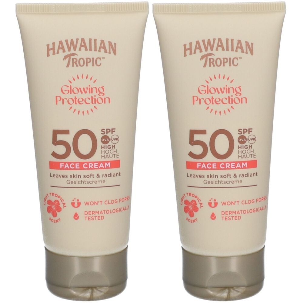 Hawaiian Tropic Sonnencreme Gesicht Glow Protection Spf50