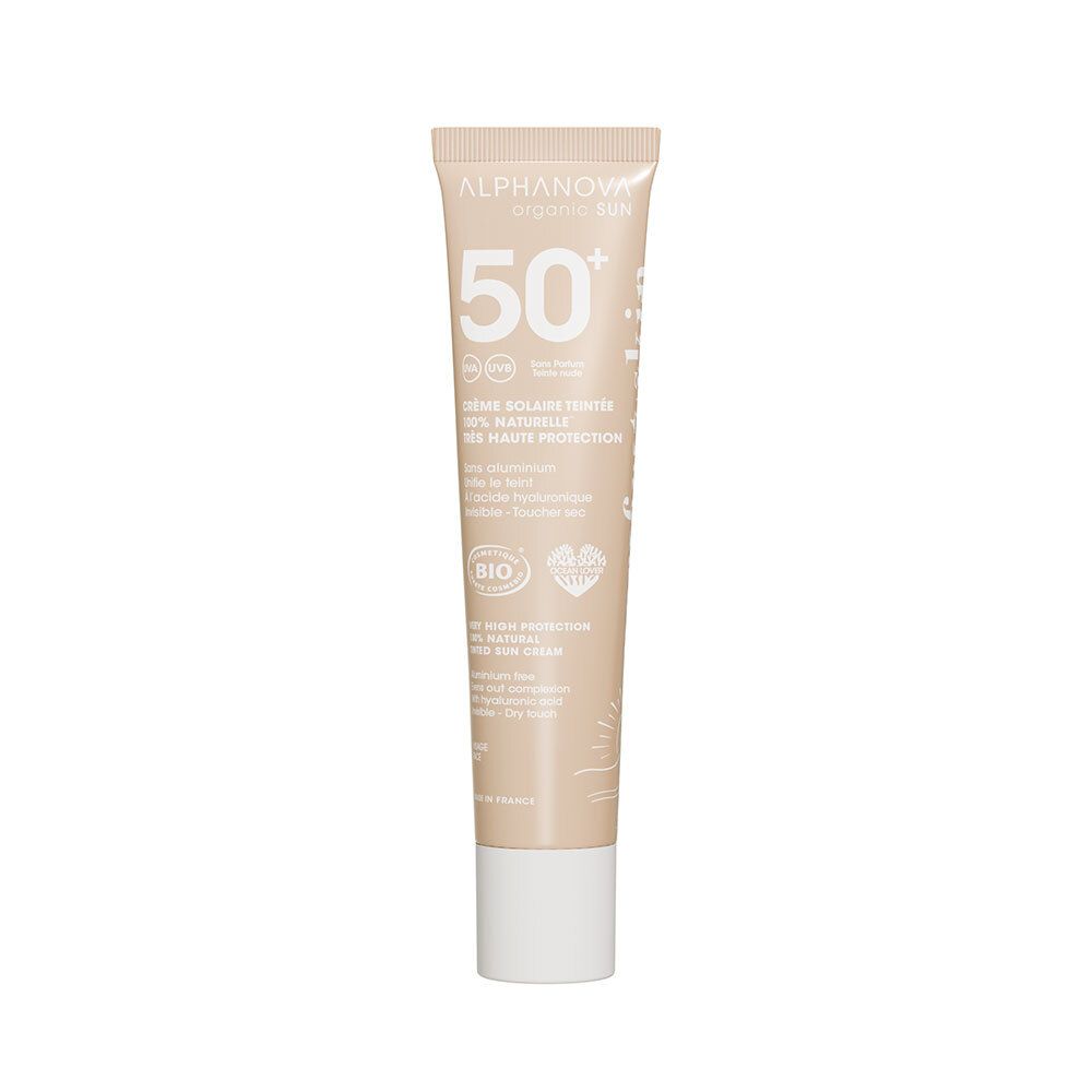 Alphanova Getönte Sonnencreme in Nude, LSF 50+